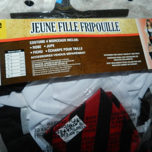 Rogue Maiden Pirate Costume Womens Large 10-12 Black/Red 🆕SHIPS FAST😮💨⚡🚚 - Picture 12 of 16